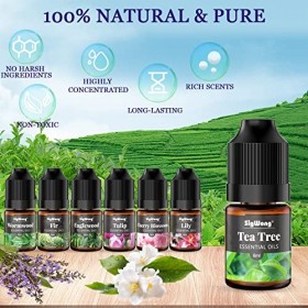 Kit Huile Essentielle, 24 Parfums DHuiles Essentielles Naturelles Pure pour Savons Bougies Parfumé, Huiles de Parfum pour Di