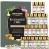 MIGCAPUT Set dhuiles Essentielles 21 x 5ML, Huiles Essentielles Aromathérapie 100% Pures pour Diffuseur, Huiles Essentielles