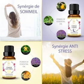 Edens Robwa Coffret Huiles Essentielles pour Diffuseur Naturelles - 8 x 10 ml | Lavande, menthe poivrée, arbre à thé, citronn