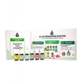 FLORABIOL | Assortiment dhuiles essentielles | Kit de rééducation olfactive | Lot de 6 huiles + 6 flacons vides