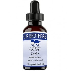 S.R. Brothers Ail Allium Sativum Huile essentielle 100 % pure de qualité thérapeutique 10 ml 
