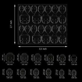 15 Feuilles/360 Pièce Autocollant à Ongles Double Face, BOLASEN Gel Pads Ongles dOngle Onglets Adhésifs, Respirante Nail Glu