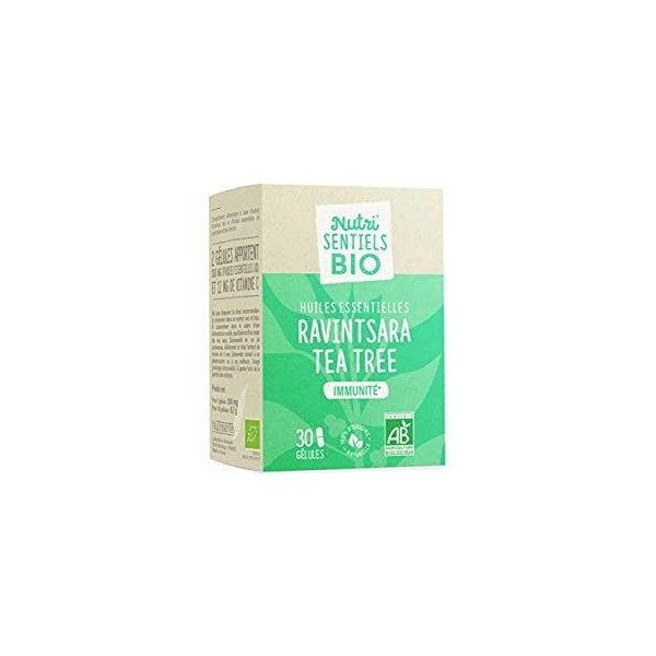 Vitavea NutriSENTIELS BIO Huiles Essentielles Ravintsara Tea Tree 30 Gélules