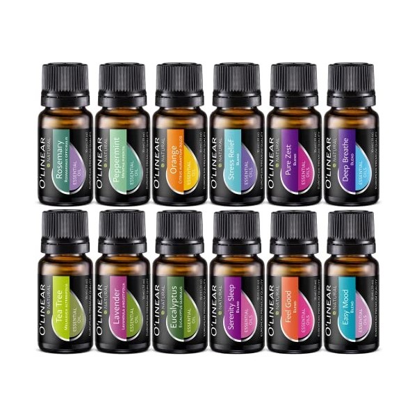 Top Lot dhuiles essentielles et mélanges dhuiles essentielles – Top 10 ml dhuiles essentielles et mélanges pour diffuseur,