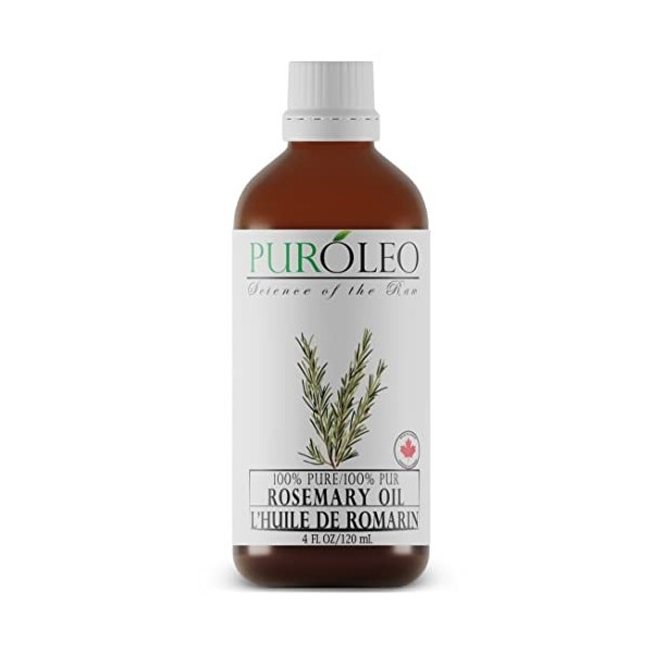 PUROLEO Rosemary Essential Oil ML Made In Canada 100% Pure Natural Undiluted, for Aromatherapy, diffuser, beauty, massage, 