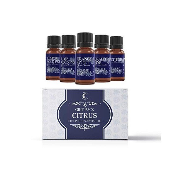 Mystic Moments Coffret huiles essentielles dagrumes 5 x 100% Pure 10 ml