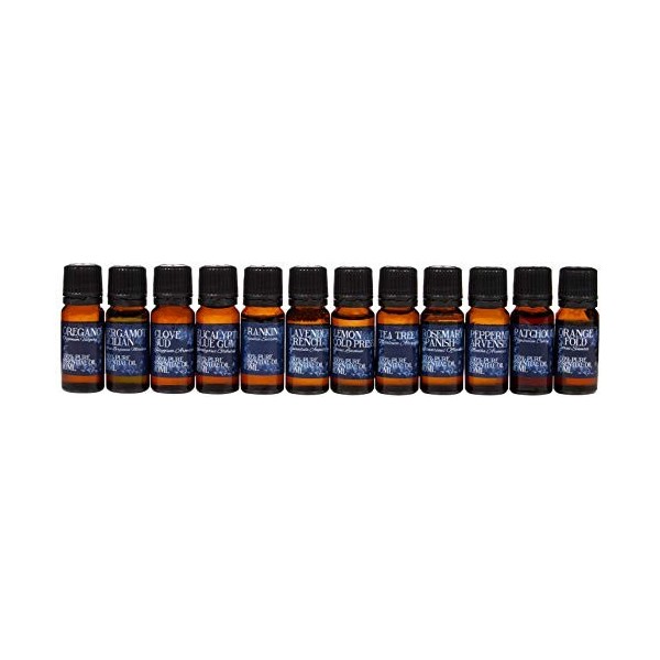 Mystic Moments La sélection Essentielle, 12 x 10 ML dhuiles essentielles 100% Pures