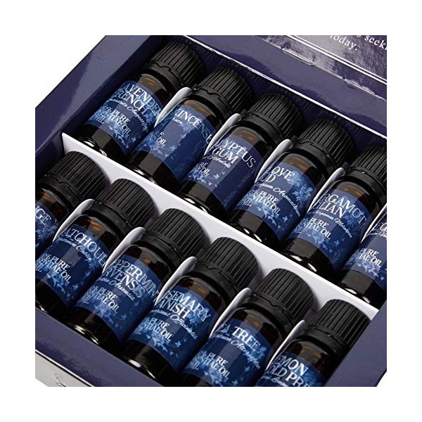 Mystic Moments La sélection Essentielle, 12 x 10 ML dhuiles essentielles 100% Pures