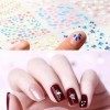 nuoshen 50 Feuilles 3D Design Stickers Ongles, Autocollant Ongle Nail Art Multicolore 3D Design Stickers Ongles Auto-adhésif 