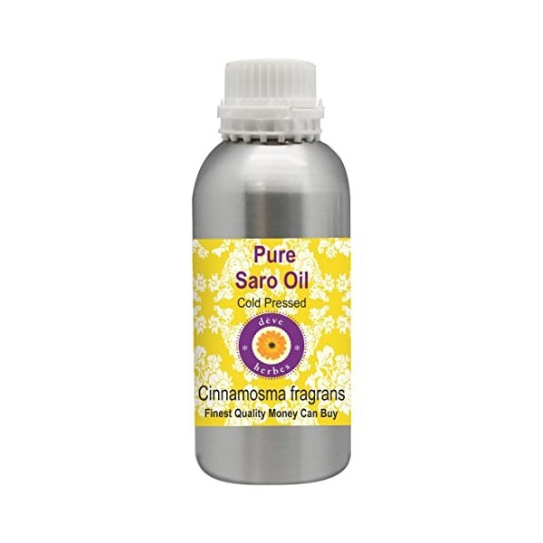 Deve Herbes Pur Sarô Huile Cinnamosma fragrans Naturelle Thérapeutique Qualité Froid Pressée 1250ml 42 oz 