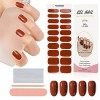 Kalolary 20PCS Gel Vernis À Ongles Autocollants, Vin Rouge Autocollants Auto-adhésifs pour Vernis à Ongles Autocollants Compl