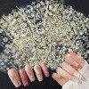 30 Feuilles 3D Design Stickers Ongles, Or Métallique Autocollant Ongle Design de Luxe Auto-adhésif avec Diamants 3D Nail Art 