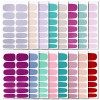 16 Feuilles 224pcs Autocollants pour Ongle Nail Sticker Auto-adhésifs avec Couverture Complète Transfert Pochoir Ongles Nails