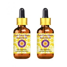 Deve Herbs Huile Essentielle Pur de Cistus Espagne Cistus ladaniferus La Distillation à la vapeur de qualité thérapeutique 