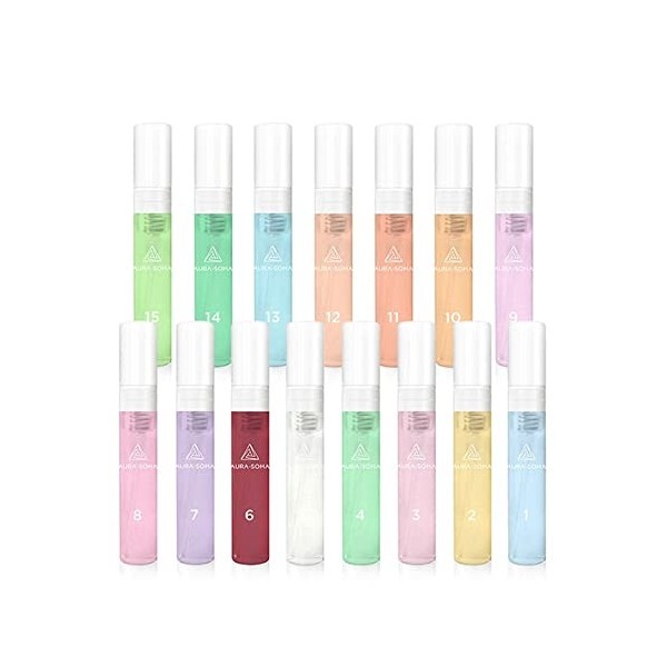 Aura Soma Quintessence Lot de 15 flacons de 2,5 ml Aura-Soma Apporte également Aisance, équilibre et Calme à Votre Système én