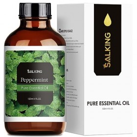 SALKING Huiles Essentielles Menthe Poivrée 120ml, 100% Naturelle Bio Huiles Essentielles Aromathérapie pour Diffuseurs, Humid