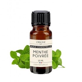 Origine.bio - Huile Essentielle Menthe Poivrée 10 ml, Français | 100% Naturelle Pure Huile Essentielle Menthe de Qualité, Hui