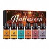 Wukesify Ensemble dhuiles parfumées - Ensemble dhalloween à lhuile Essentielle Bonfire - 6pcs 10ml Kit dhuiles essentiell