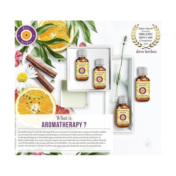 Deve Herbes Huile essentielle pure dhinoki Chamaecyparis obtusa Naturelle Qualité Thérapeutique Distillée à la Vapeur 50ml