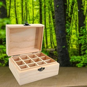 Gladious Coffret dhuiles essentielles en Bois | Boîte de Rangement en Bois pour huiles essentielles,12 Compartiments étui de