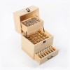 Boîte de rangement en bois pour huiles essentielles - 59 emplacements - Support pour bouteilles de 15 ml - Collection de vern