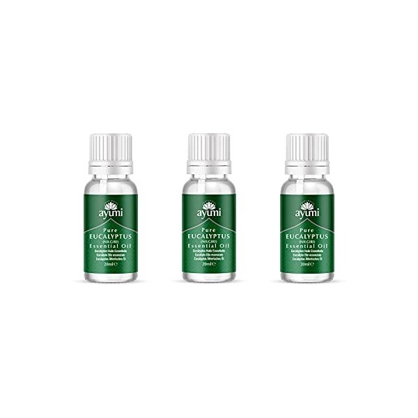 Ayumi, Pure Eucalyptus Oil, 3 x 20ml