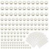 1320 Pcs Autocollants De Perles Auto-Adhésifs, Perles Plates Semi-Circulaires Perles Artisanales pour Le Maquillage Du Visage