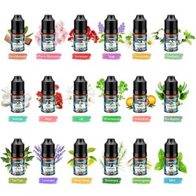 Huile Essentielle - 18 PCS 100% Naturelles Huiles Essentielles Kit, Huiles Essentielles pour Aromathérapie, Massage, Soins de