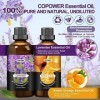 COPOWER Coffret cadeau dhuiles essentielles 100 ml x 2 – Huiles parfumées de lavande et dorange douce pour diffuseur, humid