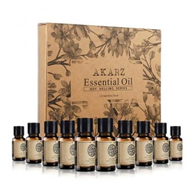 AKARZ Hots 10 ensembles dhuiles essentielles bois de santal, musc, lavande, jasmin, rose, patchouli, ylang ylang, vanille, e