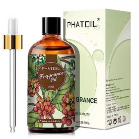 PHATOIL Huile Essentielle Café 100 ml, Huiles Essentielles pour Diffuseur Humidificateur Aromathérapie, Huile Parfumée de Caf