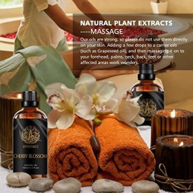 Aromathérapie Huile essentielle de fleur de cerisier pour assainisseur d’air,100ml 100% pure fleur de cerisier huile essentie