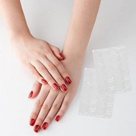 240 Pcs Autocollants à Ongles, 10 Feuilles Faux Onglets Autocollants Double Face, Autocollant dOngle Adhésif Transparent, Na