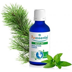 Puressentiel - Resp OK - Inhalation Humide aux 8 Huiles Essentielles - Aide à respirer plus librement - Formule 100% dorigin