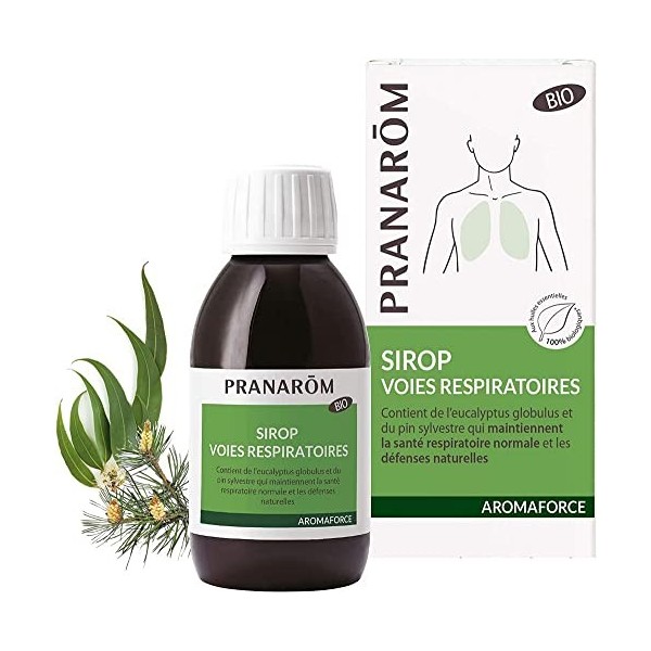 PRANARÔM - Aromaforce - Sirop Voies Respiratoires - Compléments Alimentaires - Aux Huiles Essentielles - Eucalyptus Globulus 