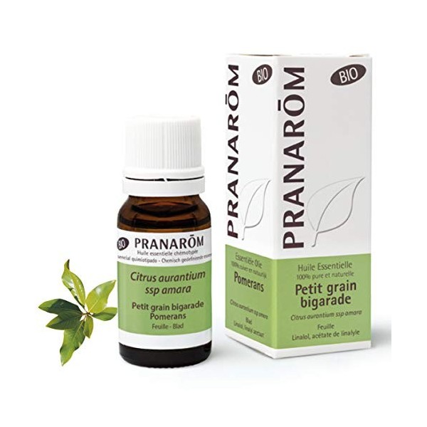 Pranarôm Petit Grain Bigarade Huile Essentielle Citrus aurantium ssp amara Feuille Hect 10 ml