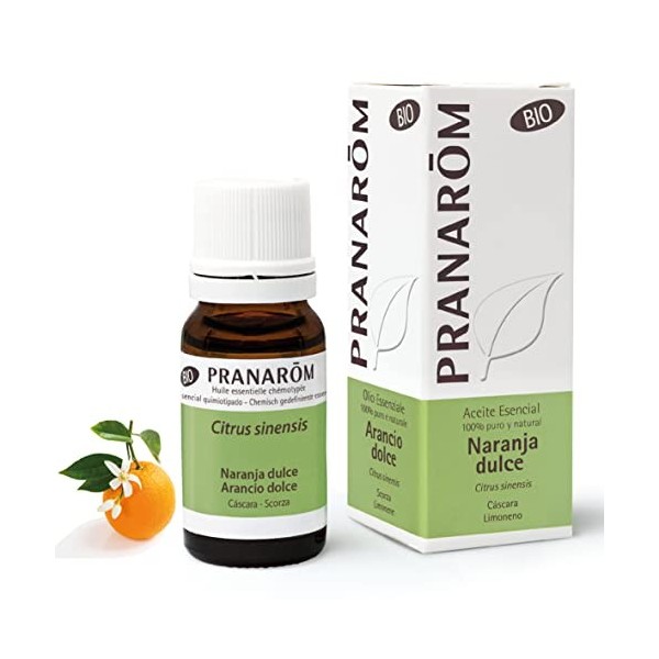 Pranarôm Huile Essentielle Orange Douce Bio Citrus sinensis Zeste HECT 10 ml