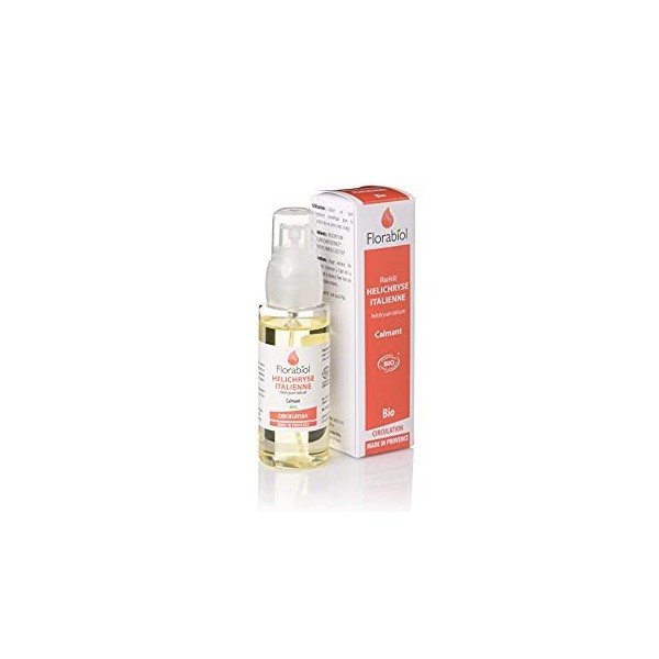 Florabiol - Huile Végétale dHélichryse Italienne Bio - 50 ml - Macérât dImmortelle - Jambes Légères - Rougeurs Cutanées - A