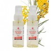 Florabiol - Huile Végétale dHélichryse Italienne Bio - Lot de 2-2x50 ml - Macérât dImmortelle - Jambes Légères - Rougeurs C