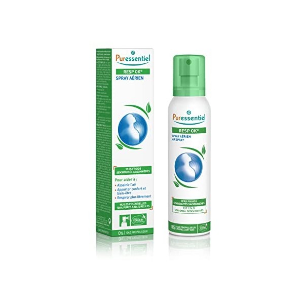 Puressentiel - Resp OK - Spray Aérien aux 19 Huiles Essentielles - Aide à respirer plus librement - Formule 100% dorigine na