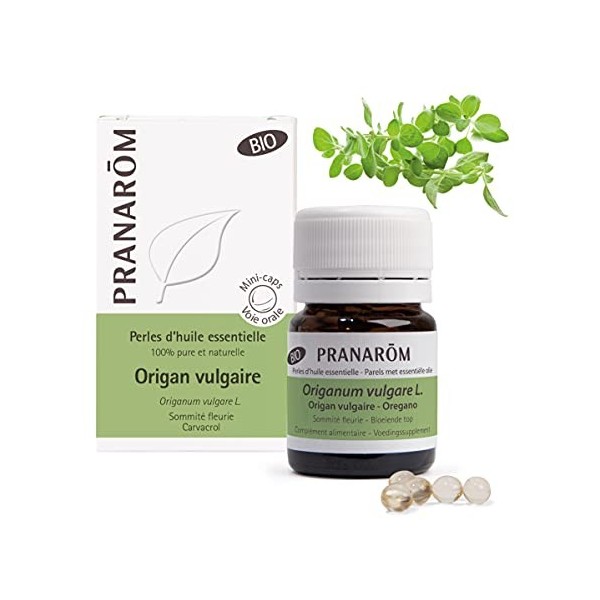 Pranarôm Perles dHuile Essentielle dOrigan Vulgaire Sommité Fleurie Goût Neutre Dosage Précis Bio 60 Perles