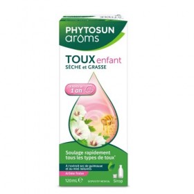 Phytosun Arôms – Sirop Toux Sèche & Grasse Enfant – Naturel* – Action Rapide : Soulage tous les types de Toux** – 1x 120&nbsp;ml