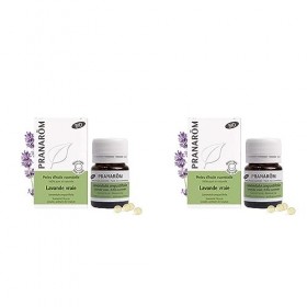 PRANARÔM - Perles De Lavande Vraie - Mini-Capsules Bio Prédosées À L’Huile Essentielle - Sommeil & Équilibre Émotionnel - 100