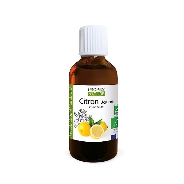 Huile essentielle de Citron Bio - Citrus limon peel oil - 30 ml- PROPOSNATURE