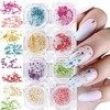 8 boîtes de fleurs séchées pour les ongles, 8 couleurs dautocollants pour lart des ongles Kit de fleurs séchées Kit dacces