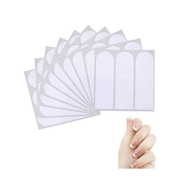 1440PCS Sticker French,French Manucure Autocollant,Patch French Manucure,Ongles Manucure Française Autocollants,Patch French 