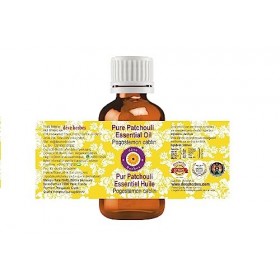Deve Herbes Pure Patchouli Essentielle Huile Pogostemon cablin Naturelle Thérapeutique Grade Vapeur Distillée 15ml 0.50 oz