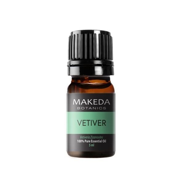 MAKEDA Botanics VETIVER Huile Essentielle pour Diffuseurs à la Maison, Parfait pour lAromathérapie, la Relaxation, lAmélior