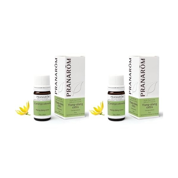 Pranarôm | Huile Essentielle Ylang-Ylang Extra | Cananga Odorata | Fleur | 5 ml Lot de 2 