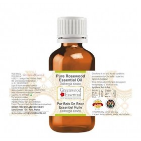 Greenwood Essential Pur bois de rose Essentiel Huile Dalbergia sissoo Naturel Thérapeutique Grade Distillé à la vapeur 15ml